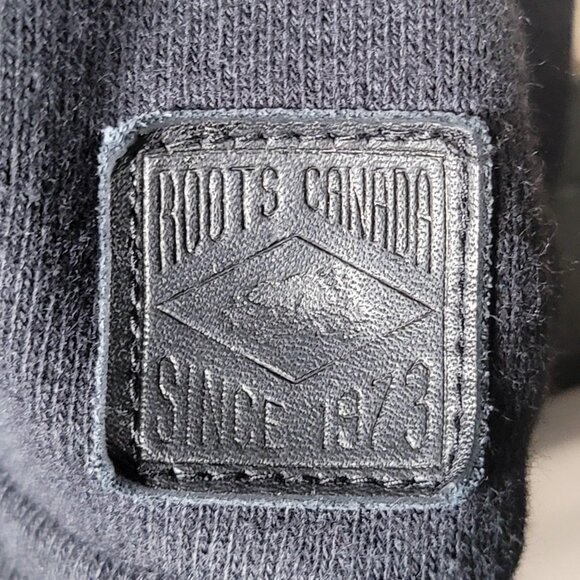 Roots Canada Jacket Mens 2XL Black Full Zip Mock Neck Cotton Moto Casual - Picture 4 of 9